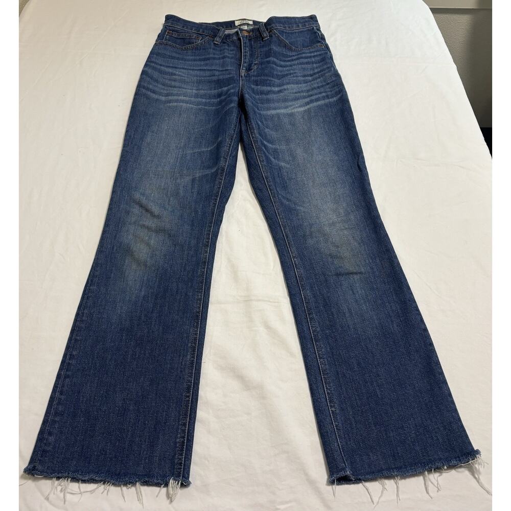 J.CREW Billie Demi Boot Crop Denim Jeans Raw Hem Dark Wash Women’s Size 26 Tall